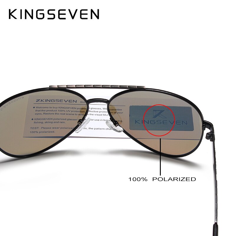 KINGSEVEN 2023 New Design Aviation Alloy Frame HD Polarized Sunglasses For Men UV400 Protection Eyewear - KiwisLove