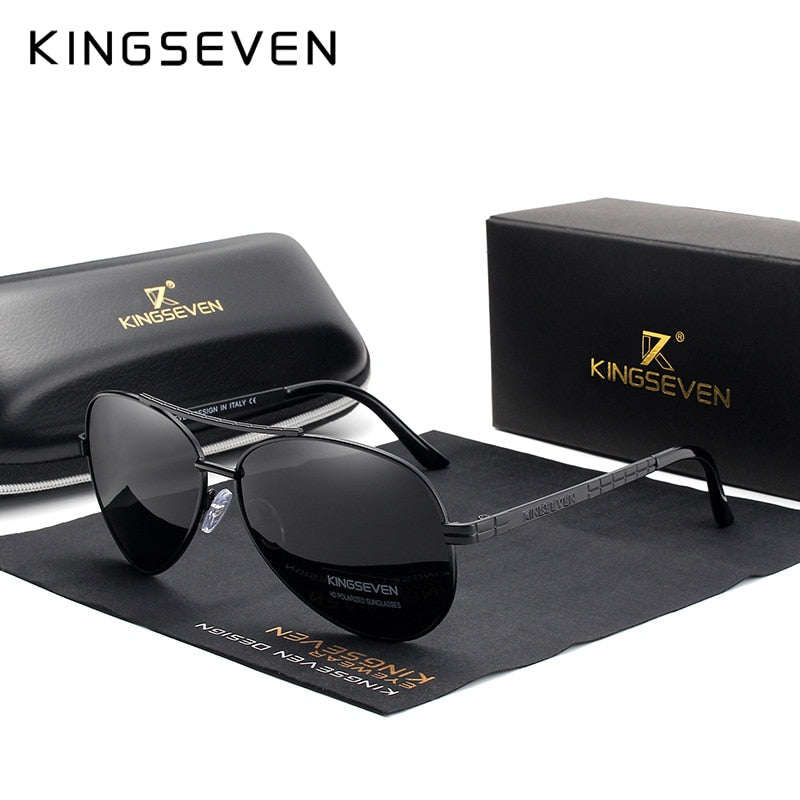 KINGSEVEN 2023 New Design Aviation Alloy Frame HD Polarized Sunglasses For Men UV400 Protection Eyewear - KiwisLove