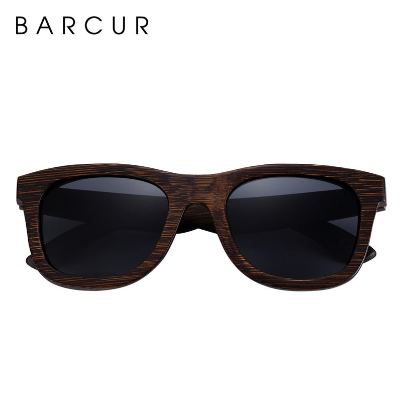 BARCUR Brown Glasses Retro Wood Eyewear Men Bamboo Sunglasses Women Unisex Sun Glasses with case Eyewear Oculos - KiwisLove