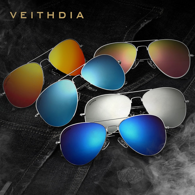 VEITHDIA Classic Fashion Polarized Men Women Sunglasses Reflective Coating Lens Eyewear Accessories Sun Glasses For Male/Female - KiwisLove
