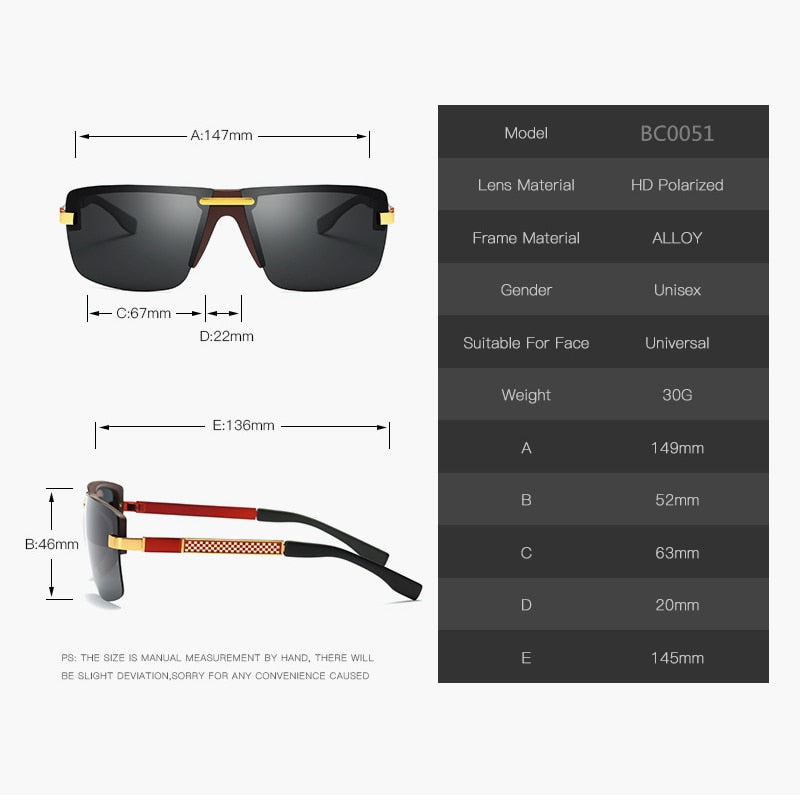 BARCUR Polarized Sunglasses Men Sun Glasses For Driving Durable Eyewear Gafas Oculos De Sol - KiwisLove