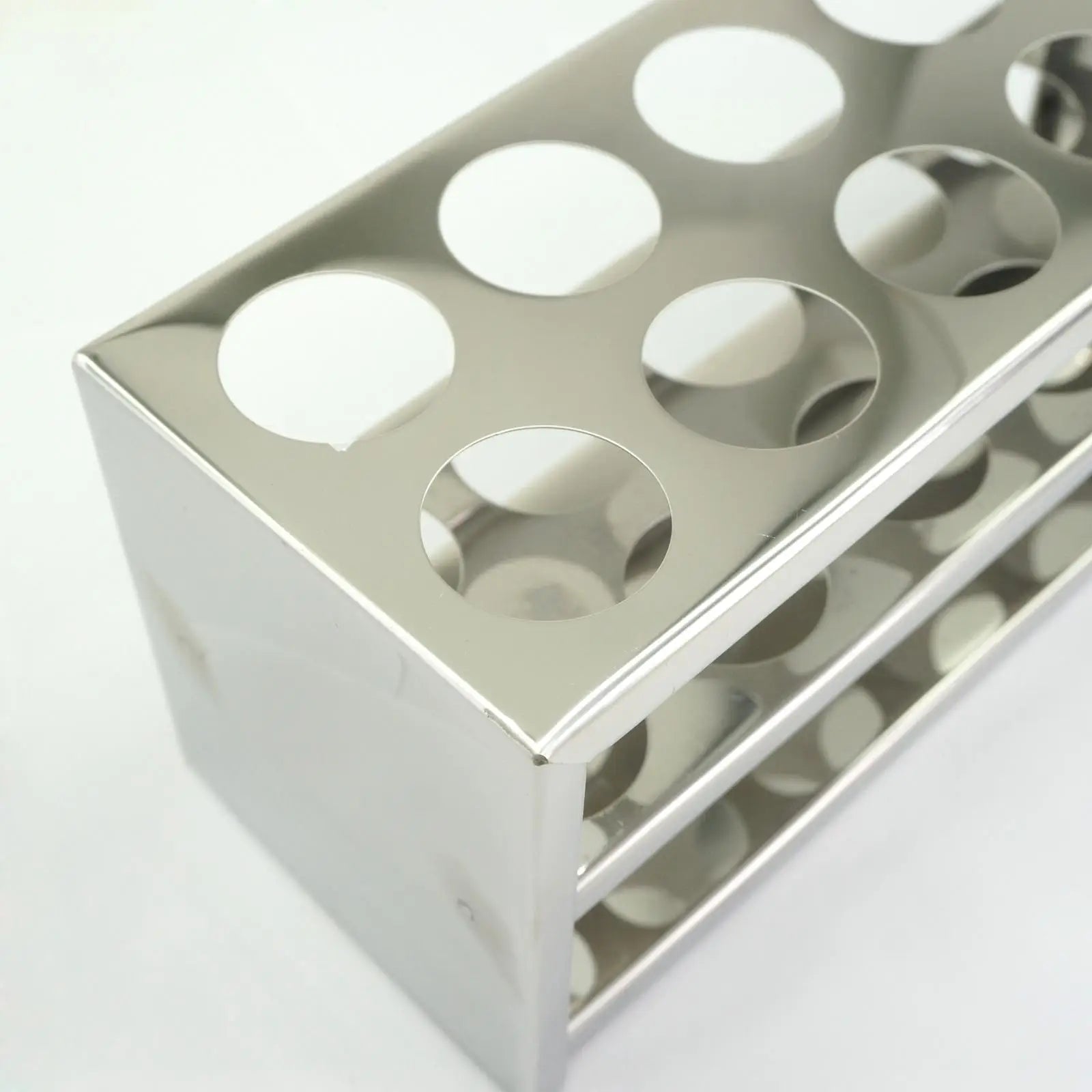 30mm Diam x 12 Holes Stainless Steel Test Tube Rack Holder Storage Lab Stand - KiwisLove