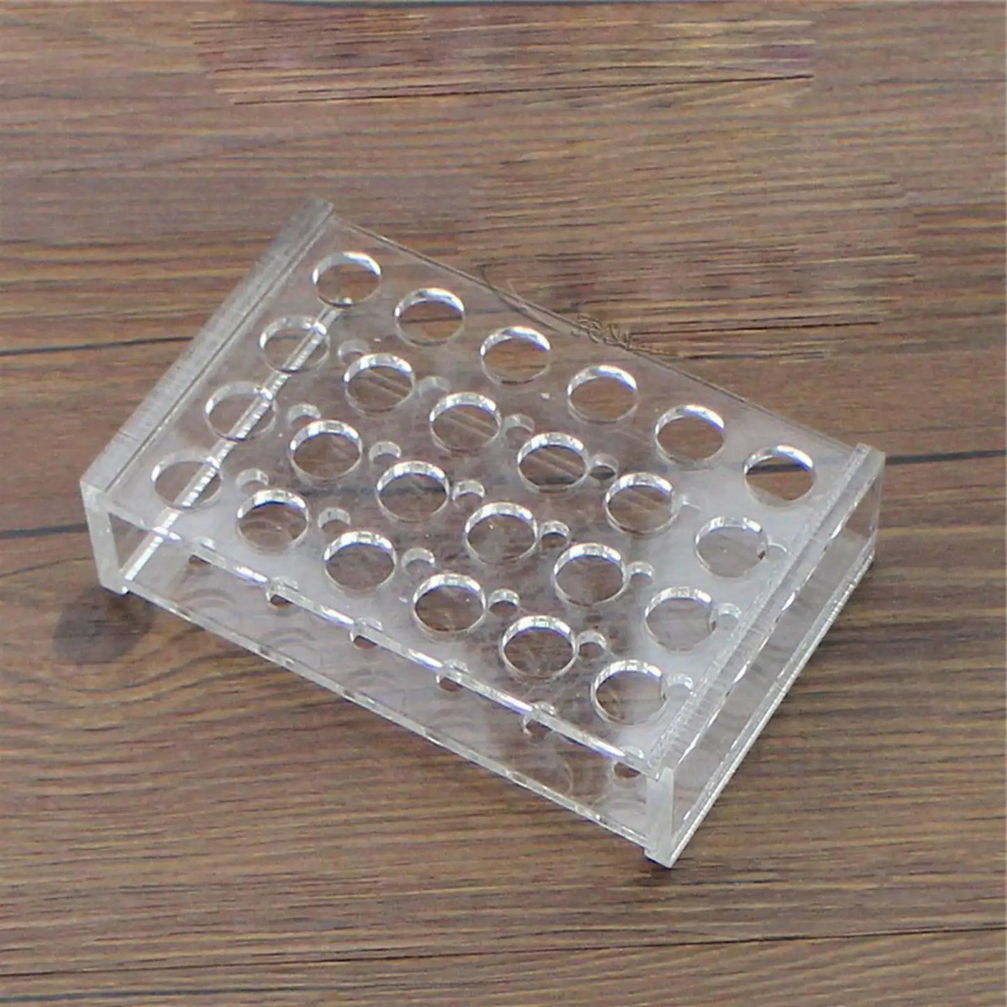 14mm Diam 24 Holes Methyl Methacrylate Rack Stand For 5ml Centrifuge Tubes - KiwisLove