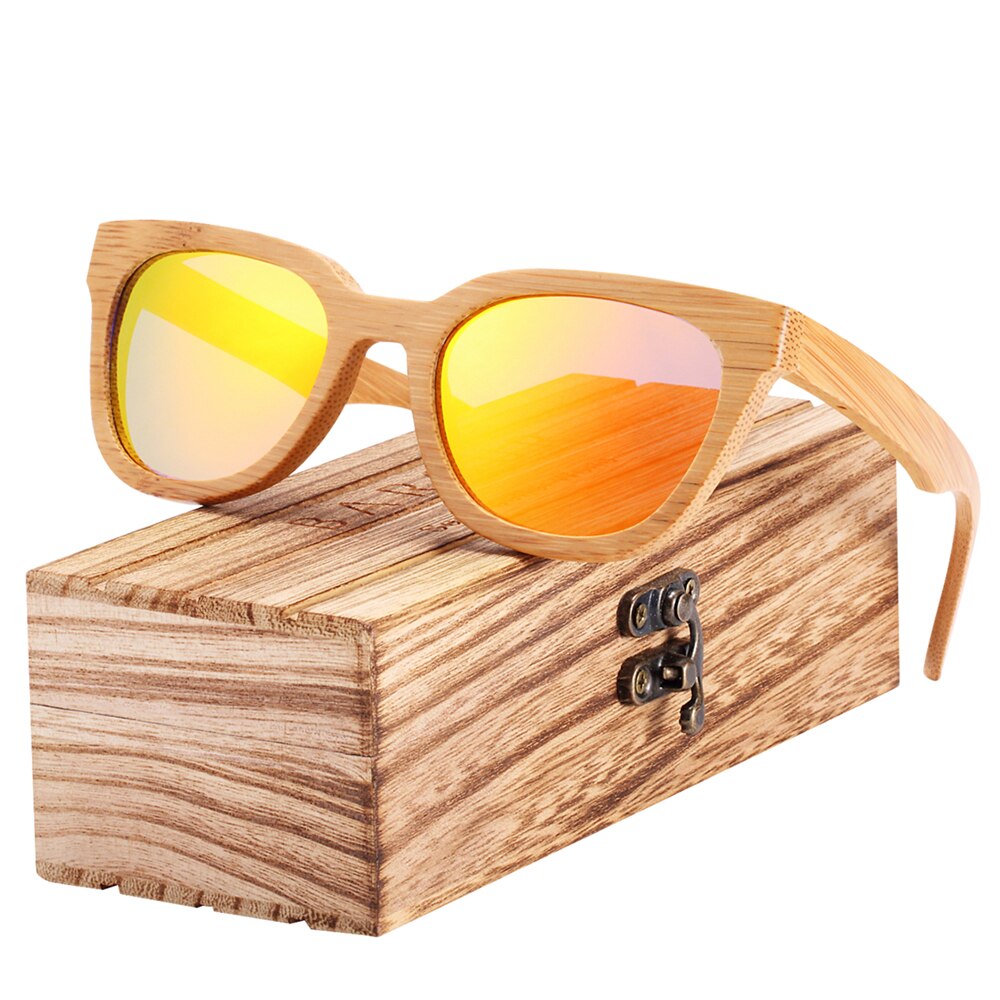 BARCUR New Bamboo Sun Glasses Men Wood Sunglasses Women Eyewear UV400 Protection Polarized Shades Best Gift - KiwisLove