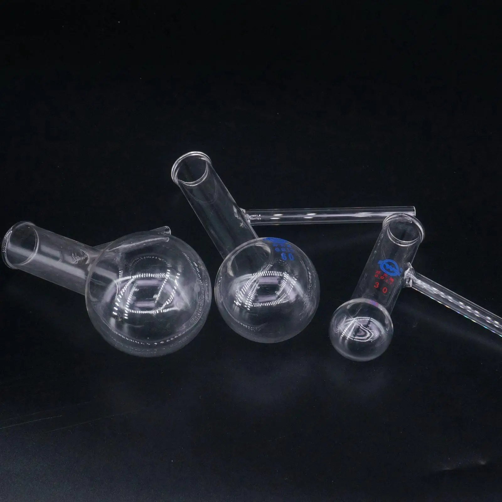 30ml 60ml 100ml 250ml 500ml 1000ml 2000ml Glass Distillation Flask Round Bottom with Side Arm Lab Distilling - KiwisLove