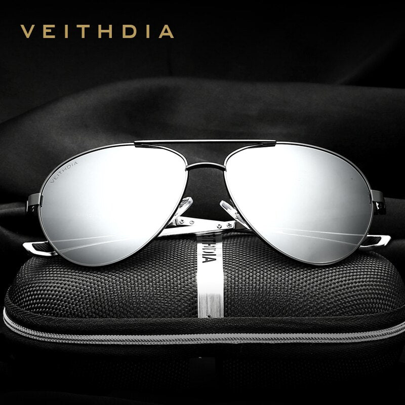 VEITHDIA Fashion Brand Designer Aluminum Magnesium Men's Sun Glasses Polarized Mirror lens Male Eyewear Sunglasses For Men 3801 - KiwisLove
