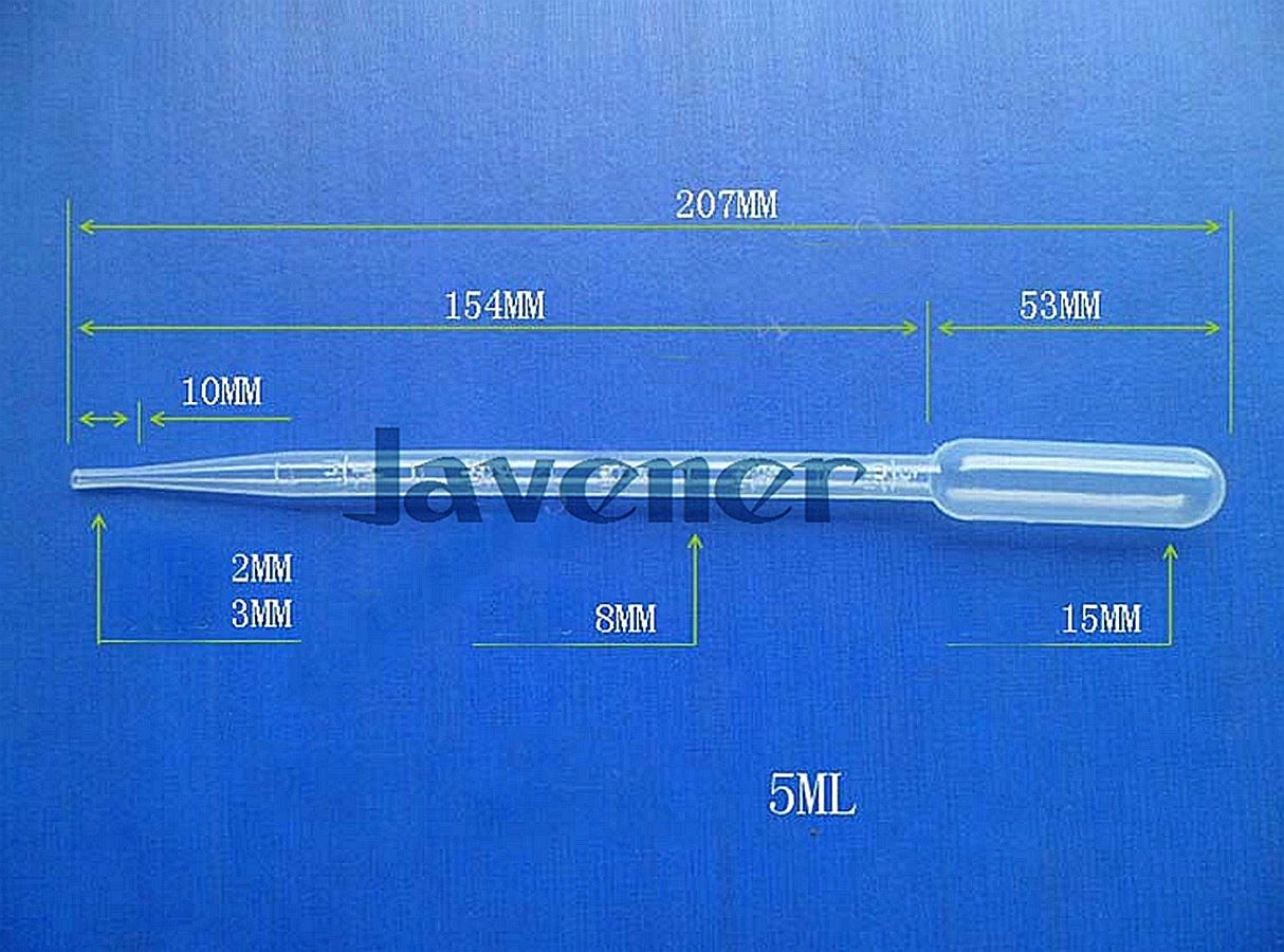 100PCS 1ml/2ml/3ml/5ml/0.5ml Transparent Pipettessafe Plastic Eye Dropper Transfer Graduated Pipettes - KiwisLove