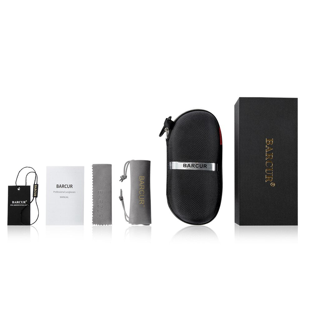 BARCUR Aluminium Magnisium Sport Sunglasses Polarized Light Weight Driving Glases Men Women - KiwisLove