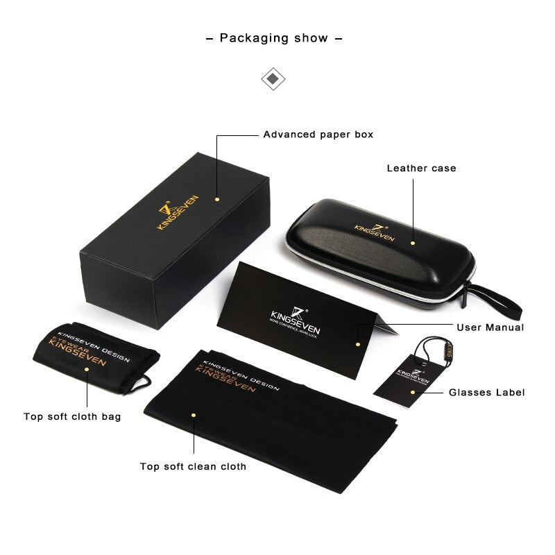 KINGSEVEN Men HD Polarized Sunglasses Aluminum Magnesium Driving Sun Glasses Men's Classic Brand Sunglasses Accessories - KiwisLove