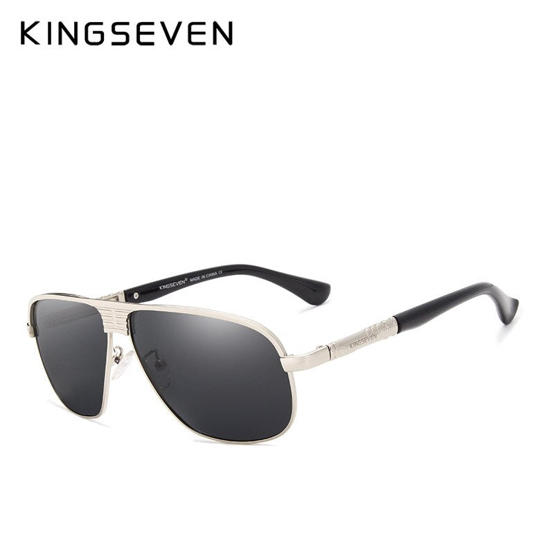 KINGSEVEN Aluminum Brand Classic Retro Polarized Sunglasses Men  Coating Black Driving Sun Glasses Square Eyewear Male Goggles - KiwisLove