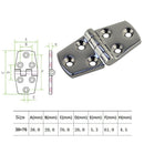 10PCS High Quality Stainless Steel 316 Boat Strap Hinge 6 Holes Deck Door Hatch Locker Strap Hinge FOR Marine Hardware 38*76mm - KiwisLove