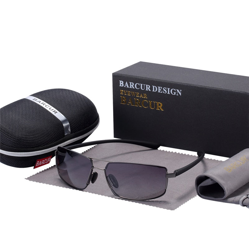 BARCUR Cutom Sunglasses Men Driving Shades Male Sun Glasses For Men Oculos de sol - KiwisLove