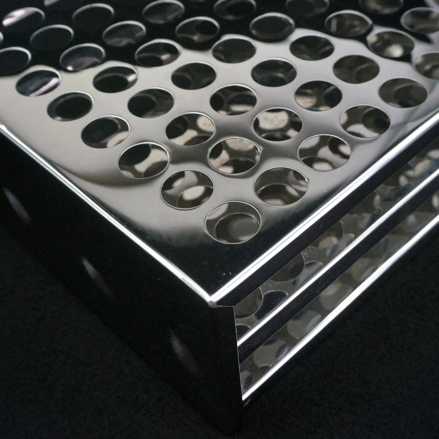16mm Diam x 96 Holes Stainless Steel Test Tube Rack Holder Storage Lab Stand - KiwisLove