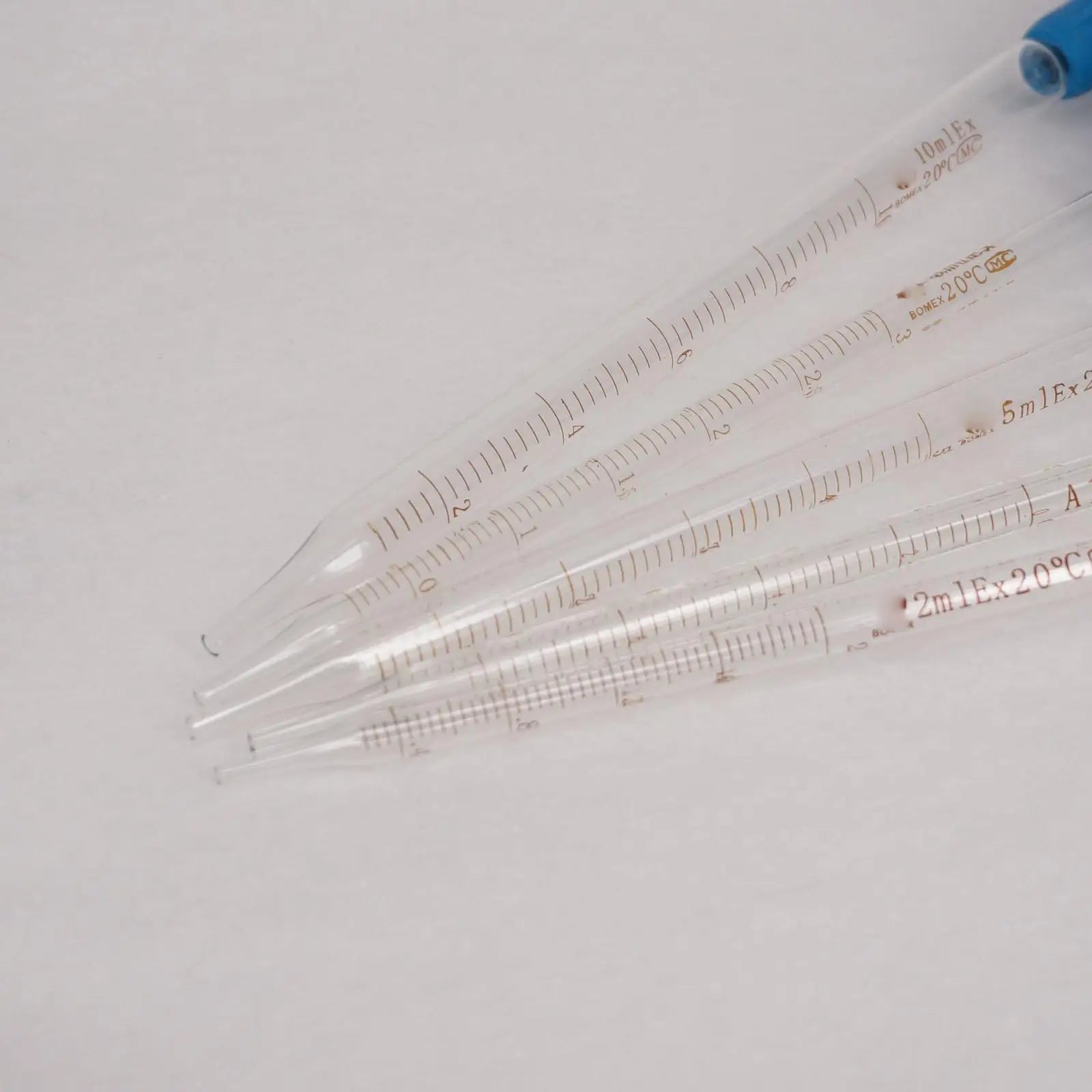 2pcs 1-10ml Glass Graduated Pipette with Rubber Bulb Lab Chemistry Dropper Dispensing - KiwisLove