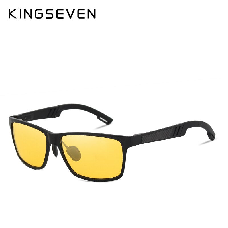 KINGSEVEN Aluminum Polarized Night vision Sunglasses Men Square Sun Glasses Driving Sunglasses Goggle Eyewear oculos de sol - KiwisLove