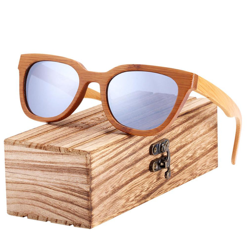 BARCUR New Bamboo Sun Glasses Men Wood Sunglasses Women Eyewear UV400 Protection Polarized Shades Best Gift - KiwisLove