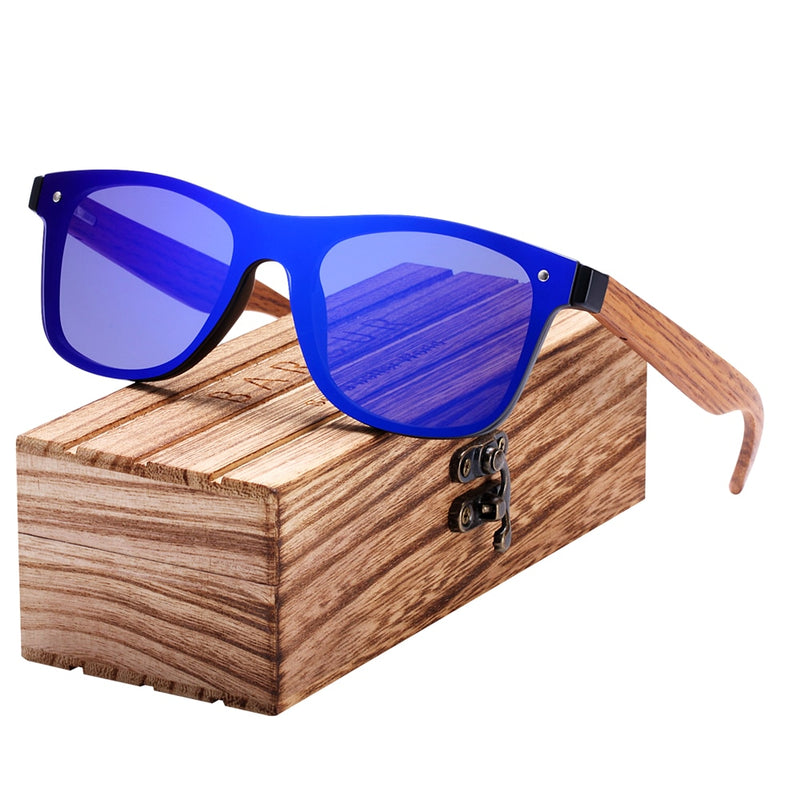 BARCUR Sunglasses Men Wood Sun glasses for men Sports Eyewear Square Sunglasses Women Oculos de sol masculino - KiwisLove