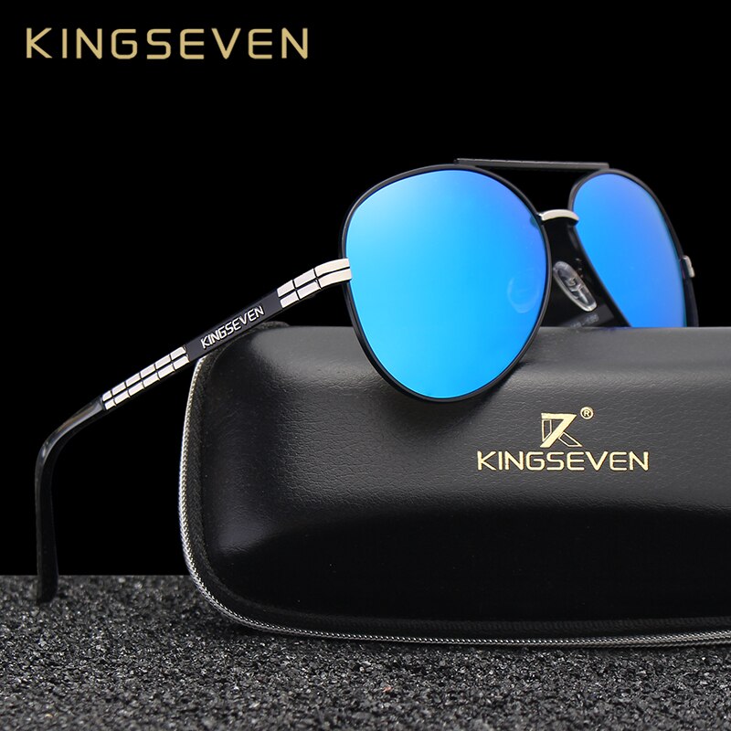 KINGSEVEN 2023 New Design Aviation Alloy Frame HD Polarized Sunglasses For Men UV400 Protection Eyewear - KiwisLove