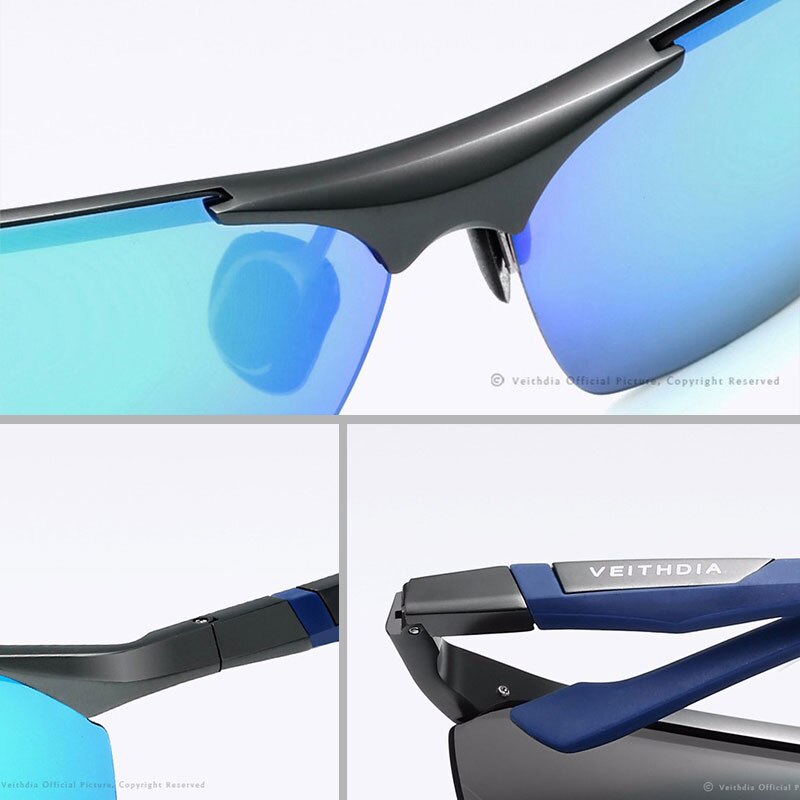 VEITHDIA Men's Sunglasses Aluminum Magnesium Polarized Blue Coating Mirror Sun Glasses Outdoor Male Eyewear Accessories 6589 - KiwisLove