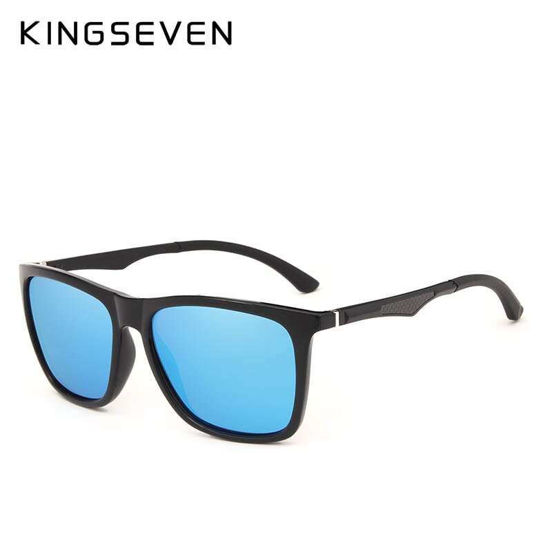 KINGSEVEN DESIGN Men Polarized Square Sunglasses Fashion Male Eyewear Aluminum Legs 100% UV Protection N7536 - KiwisLove