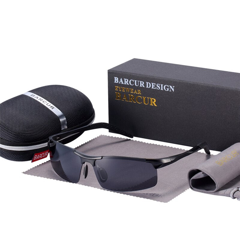 BARCUR Sport Classic Design Aluminum Sunglasses Men Women Polarized Anti-Reflective Photochromic Sun Glasses UV400 - KiwisLove