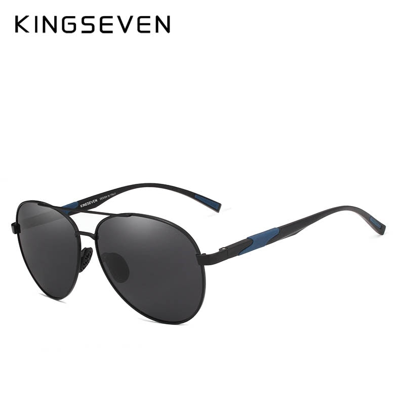 KINGSEVEN 2018 New Aviation Gun Gradient Sunglasses Brand Men Design Sun glasses Polarized HD Aluminum Driving Oculos N7228 - KiwisLove