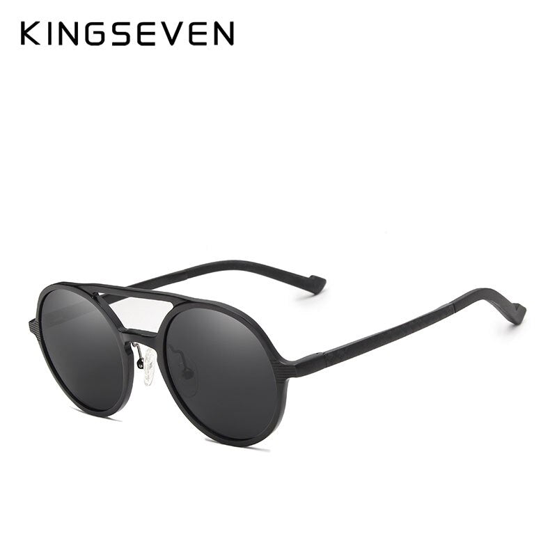 KINGSEVEN Aluminum Men's Round Sunglasses Polarized Men Punk Vintage Eyewear Accessories Sun Glasses Driving Retro Sun glasses - KiwisLove