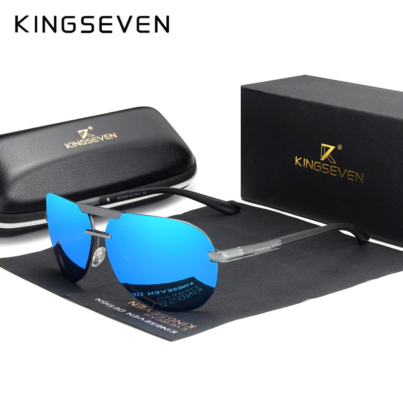 KINGSEVEN Original High Quality Polarized Sunglasses Men Women Pilot Driving Aluminum+TR90 Sun Glasses Goggle UV400 - KiwisLove