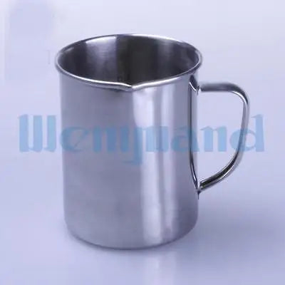 500ml Chemistry Laboratory Stainless Steel Measuring Beaker Cup With Pour Spout - KiwisLove