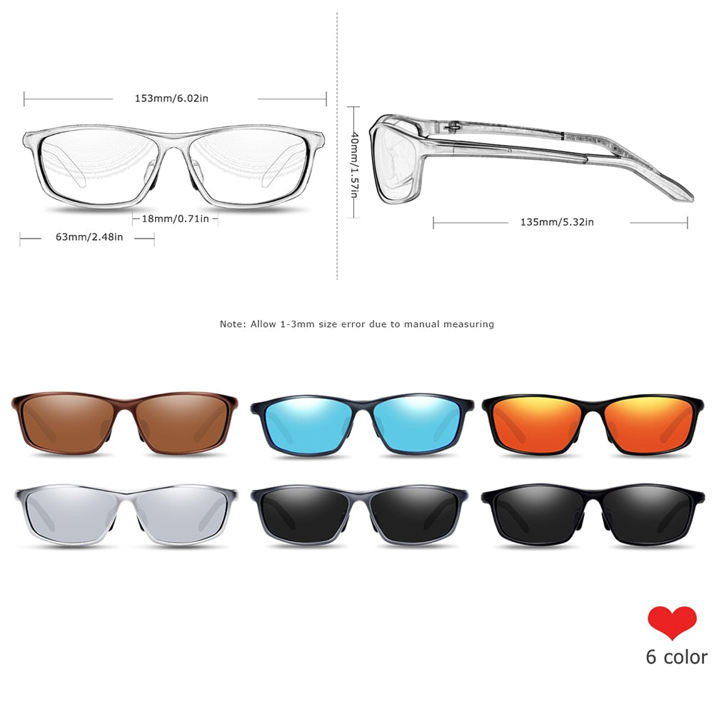 BARCUR Aluminum Polarized Sunglasses for Men Eyewear Accessories Men Blue Mirror Sun Glasses Luxury Goggle - KiwisLove