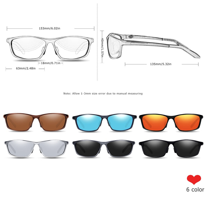 BARCUR Aluminum Polarized Sunglasses for Men Eyewear Accessories Men Blue Mirror Sun Glasses Luxury Goggle - KiwisLove