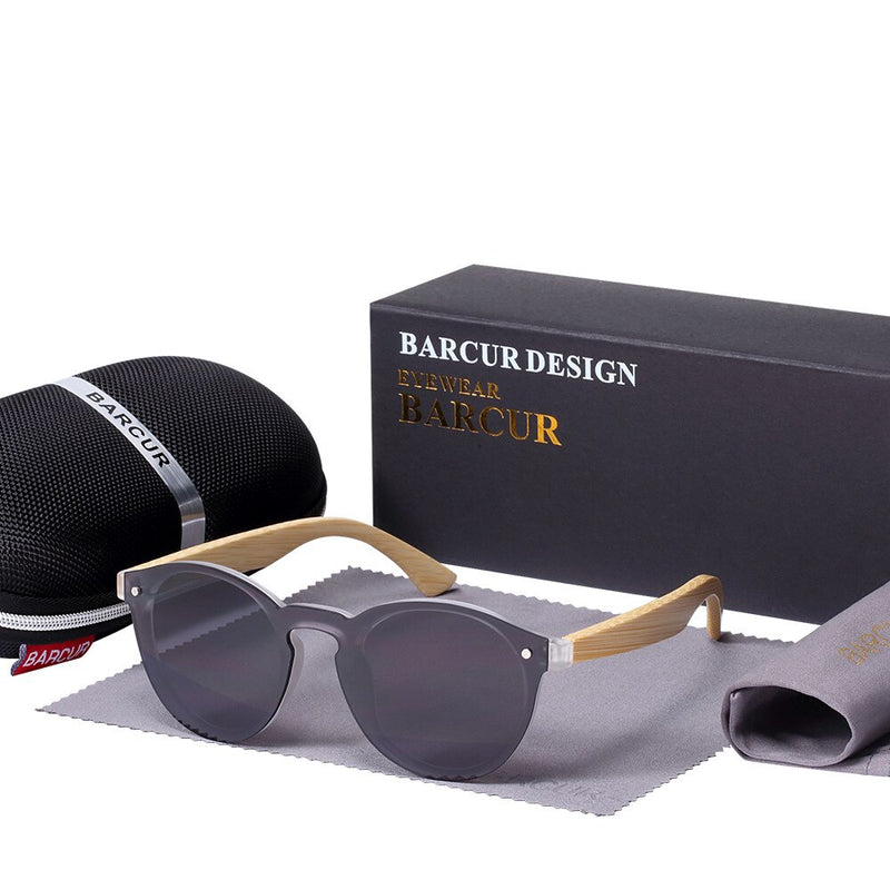 BARCUR Cat Eye Sunglasses Bamboo Men New Brand Glasses Sun Glasses For Women Googles Red Sunglasses Fishing Eyewear - KiwisLove