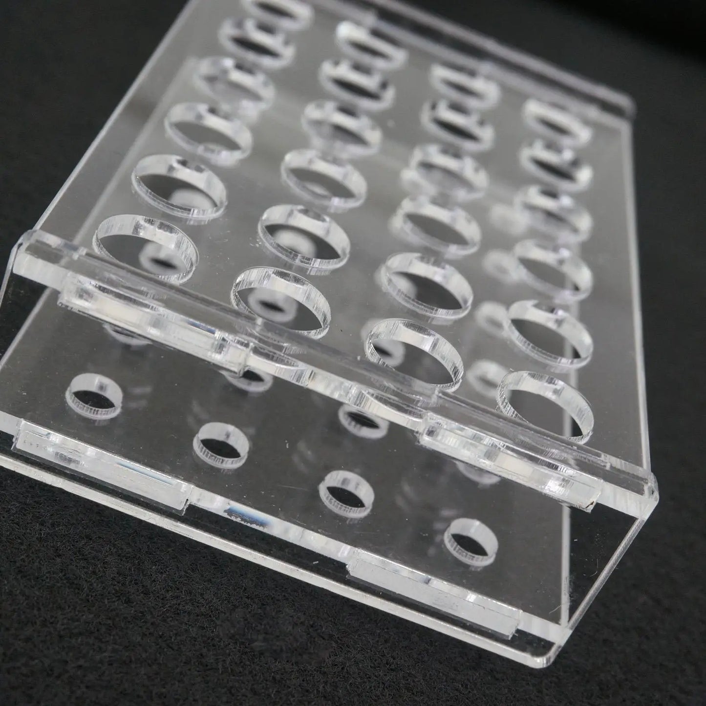 11mm Diam 24 Holes Methyl Methacrylate Rack Stand For 1.5/2ml Centrifuge Tubes - KiwisLove