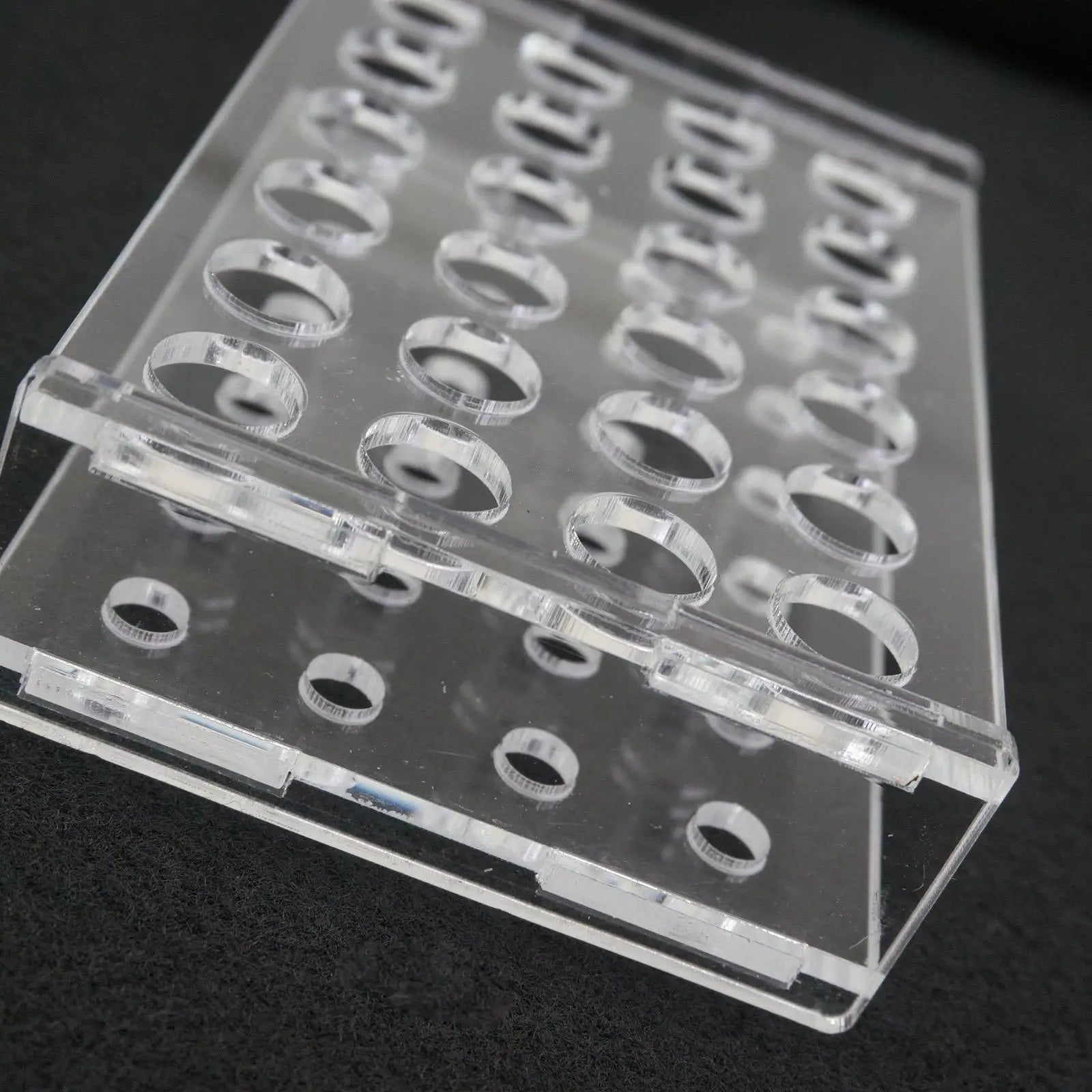 11mm Diam 24 Holes Methyl Methacrylate Rack Stand For 1.5/2ml Centrifuge Tubes - KiwisLove