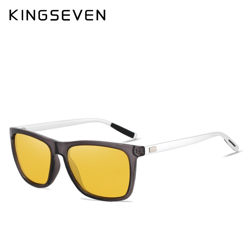 KINGSEVEN Polarized Women Night vision Sunglasses For Men Yellow Lens Vintage Square Male Female  Sun Glasses High quality - KiwisLove