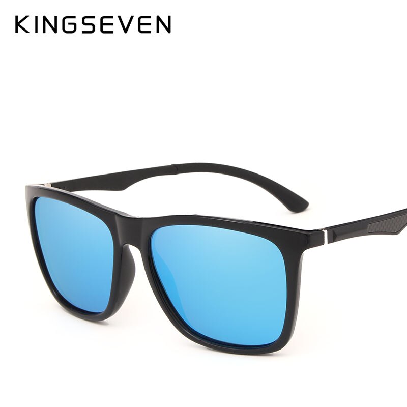 KINGSEVEN DESIGN Men Polarized Square Sunglasses Fashion Male Eyewear Aluminum Legs 100% UV Protection N7536 - KiwisLove