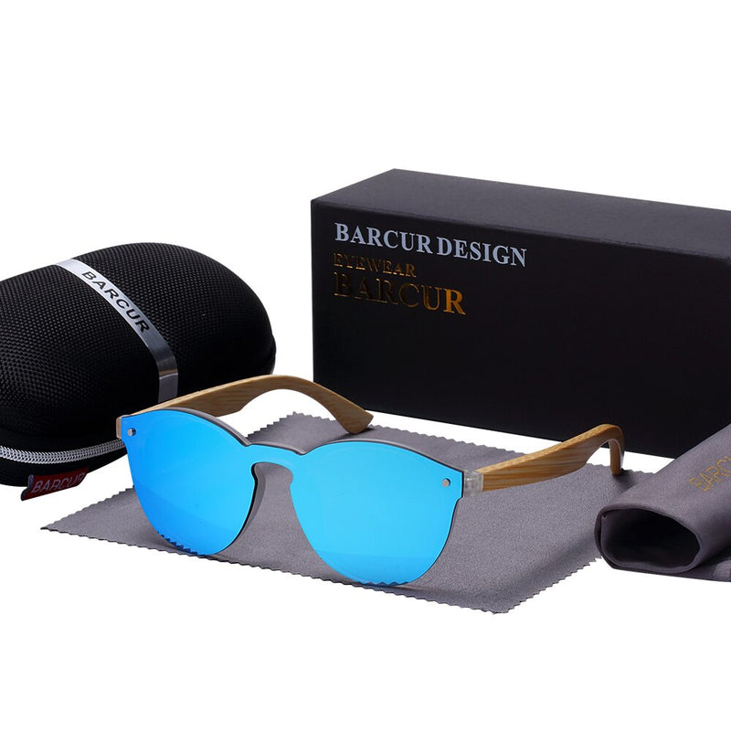 BARCUR Cat Eye Sunglasses Bamboo Men New Brand Glasses Sun Glasses For Women Googles Red Sunglasses Fishing Eyewear - KiwisLove
