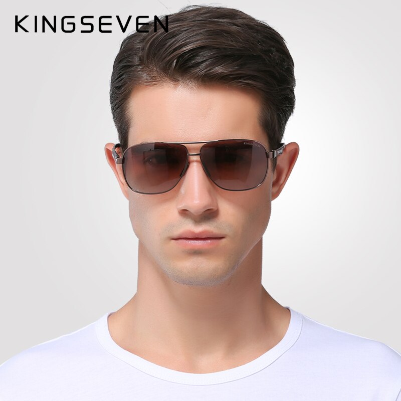 KINGSEVEN 2019 Brand Men Aluminum Sunglasses HD Polarized UV400 Mirror Male Sun Glasses Women For Men Oculos de sol - KiwisLove