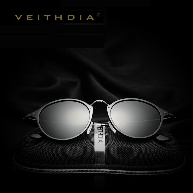 VEITHDIA Men Sunglasses Fashion Round Unisex Sun Glasses Polarized Coating Mirror Sports Driving Male Eyewear For Women 6358 - KiwisLove
