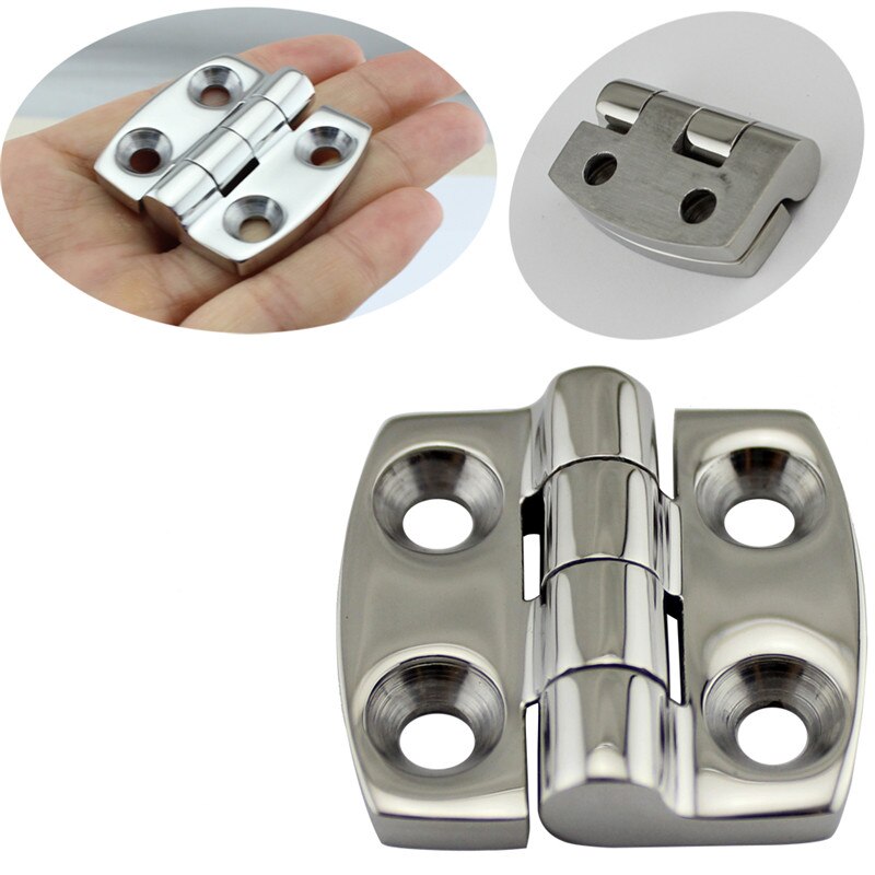 2Pcs Marine stainless steel Door Butt Hinge High Mirror Polished Silver Cabinet Drawer Box Hinge for marine boating accessories - KiwisLove