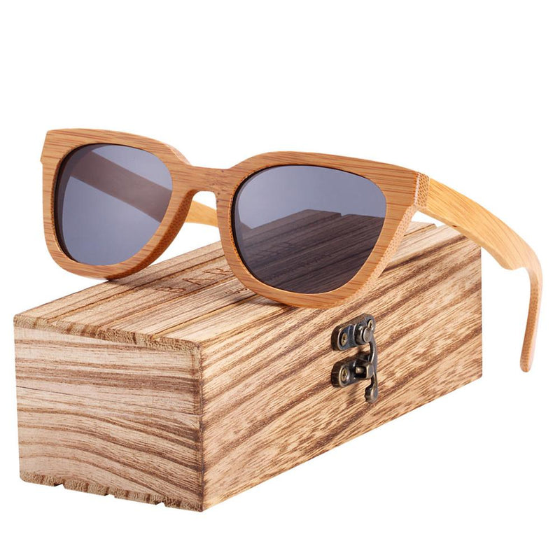 BARCUR New Bamboo Sun Glasses Men Wood Sunglasses Women Eyewear UV400 Protection Polarized Shades Best Gift - KiwisLove