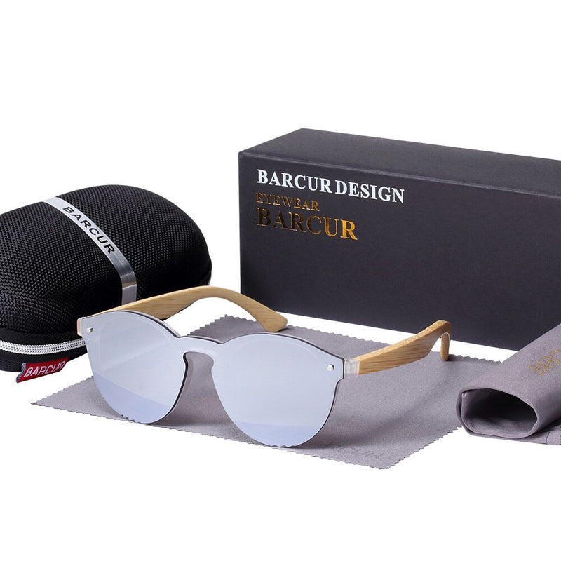 BARCUR Cat Eye Sunglasses Bamboo Men New Brand Glasses Sun Glasses For Women Googles Red Sunglasses Fishing Eyewear - KiwisLove
