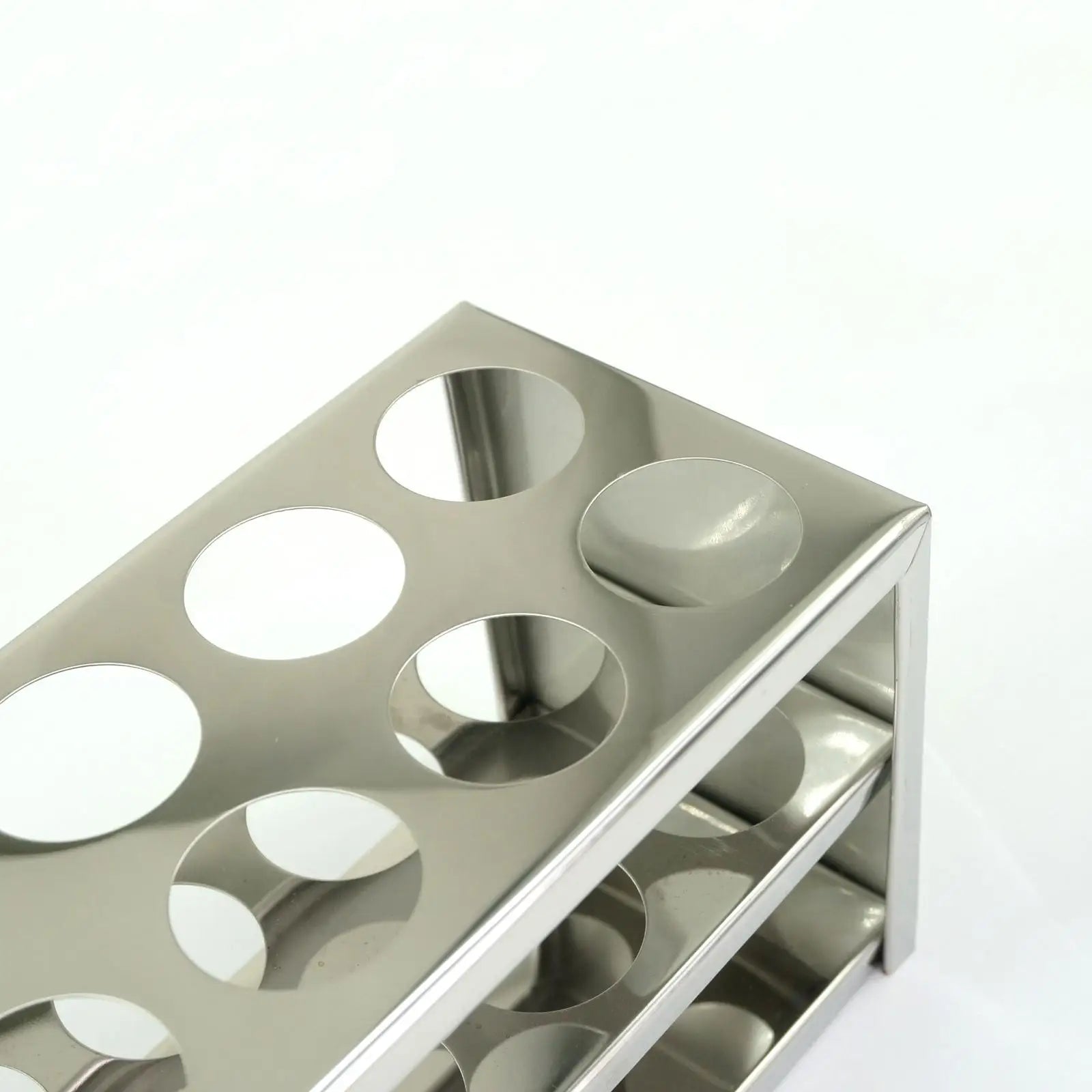 30mm Diam x 12 Holes Stainless Steel Test Tube Rack Holder Storage Lab Stand - KiwisLove
