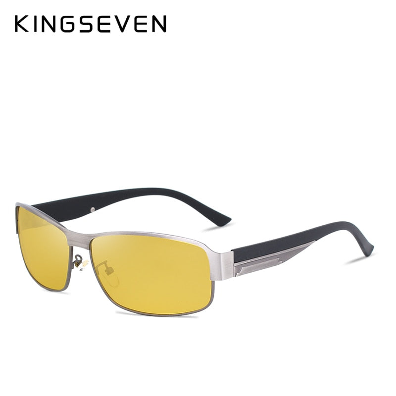 KINGSEVEN Night Vision Sunglasses Men Goggles Yellow Driving Eyewear Man Polarized Sun glasses for Night gafas de sol - KiwisLove