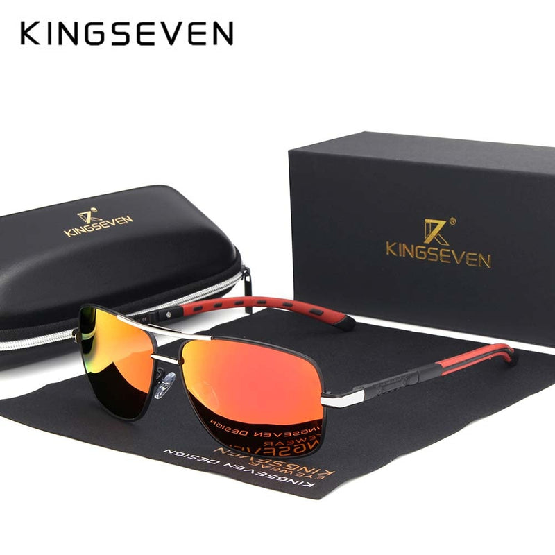 KINGSEVEN 2019 Brand Men Aluminum Sunglasses HD Polarized UV400 Mirror Male Sun Glasses Women For Men Oculos de sol N724 - KiwisLove