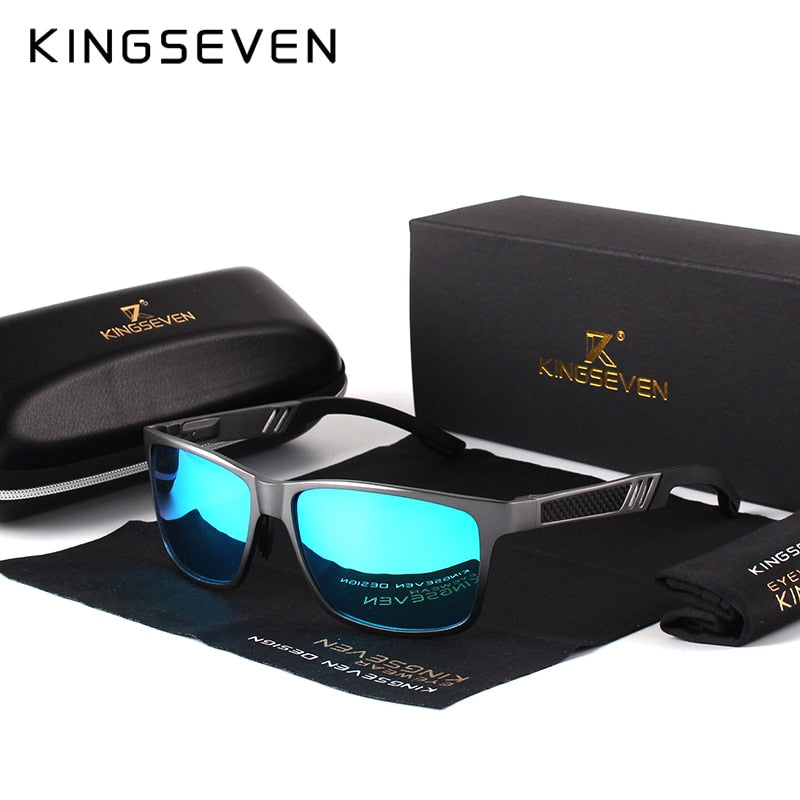 KINGSEVEN Brand Men's Glasses Square Polarized Sunglasses UV400 Lens Eyewear Accessories Male Sun Glasses For Men/Women - KiwisLove