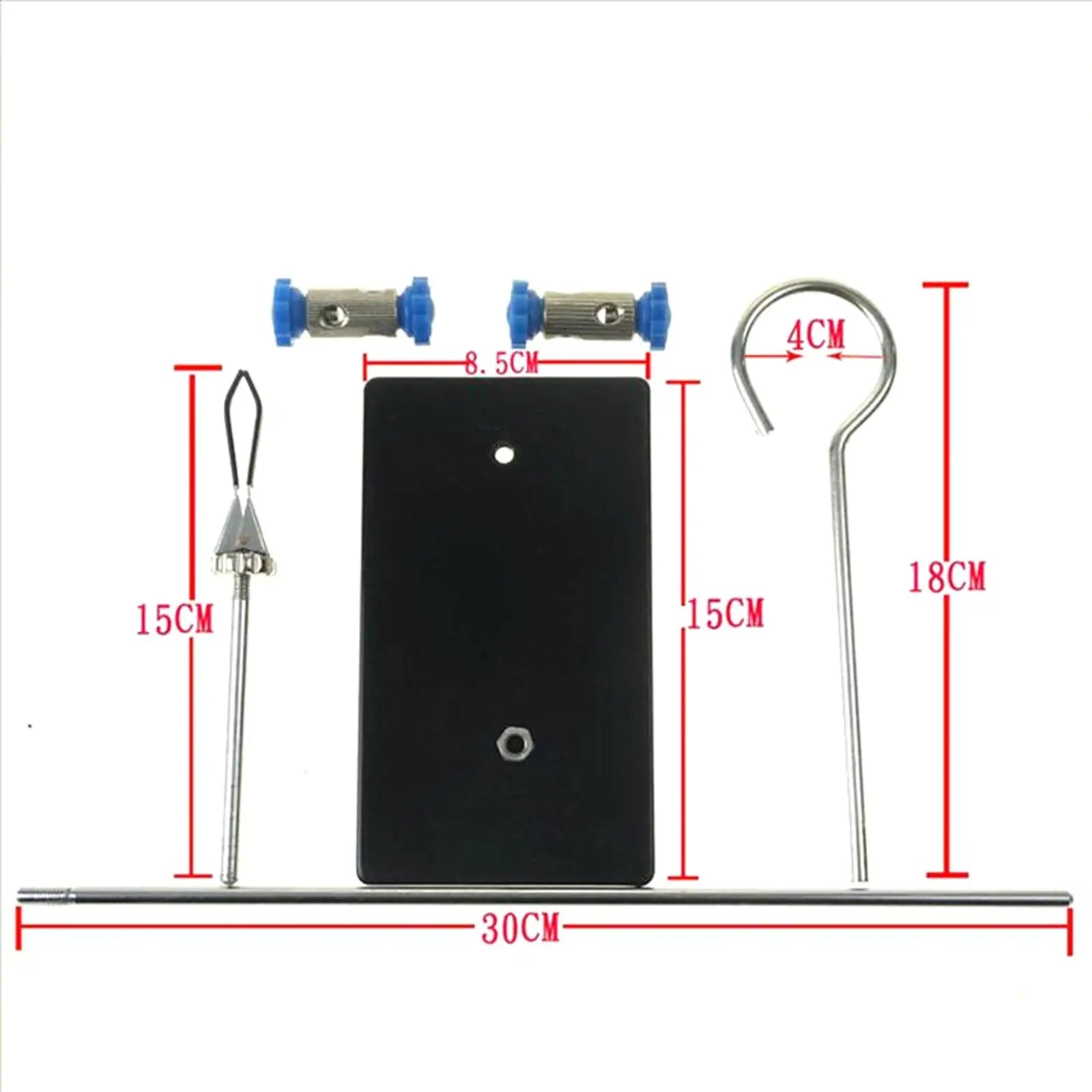 Portable 30cm retort stand iron stand with clamp clip laboratory ring stand educational equipment flask clamp - KiwisLove