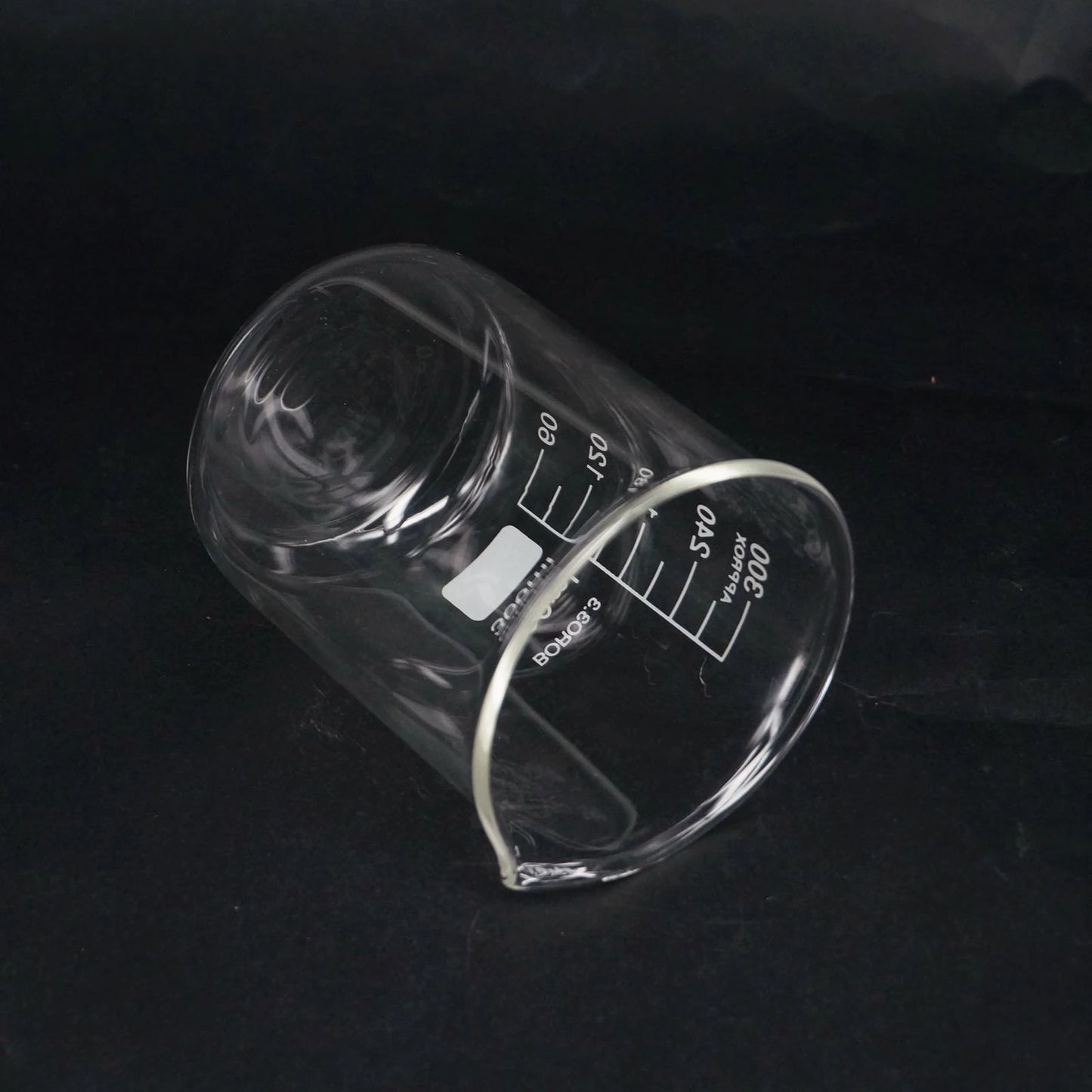 300ml Low Form Beaker Chemistry Laboratory Borosilicate Glass Transparent Beaker Thickened with spout - KiwisLove