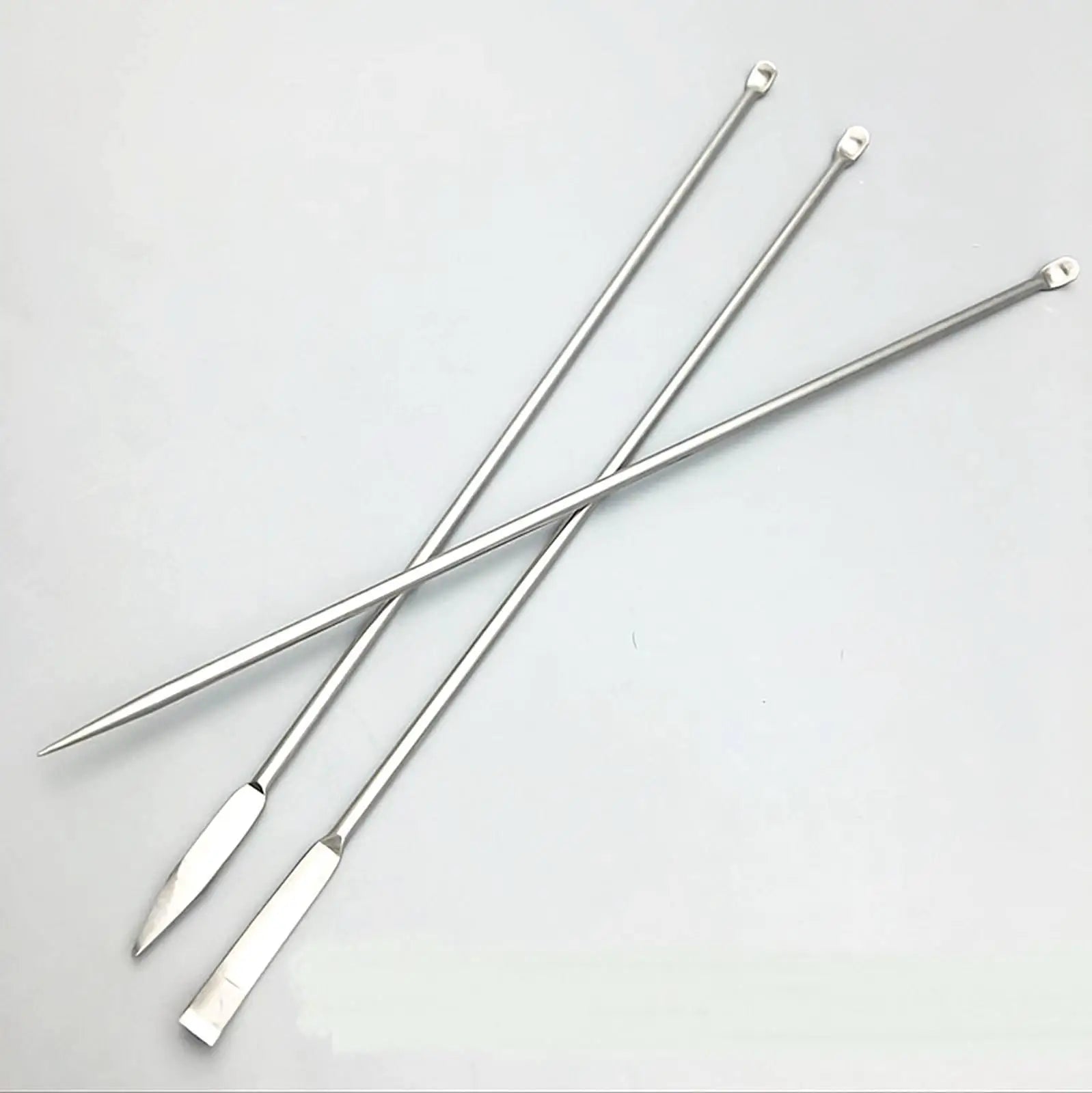 3pcs 22cm Stainless Steel Microscale Medicinal Spoon Experiment Pharmacy Lab Use - KiwisLove