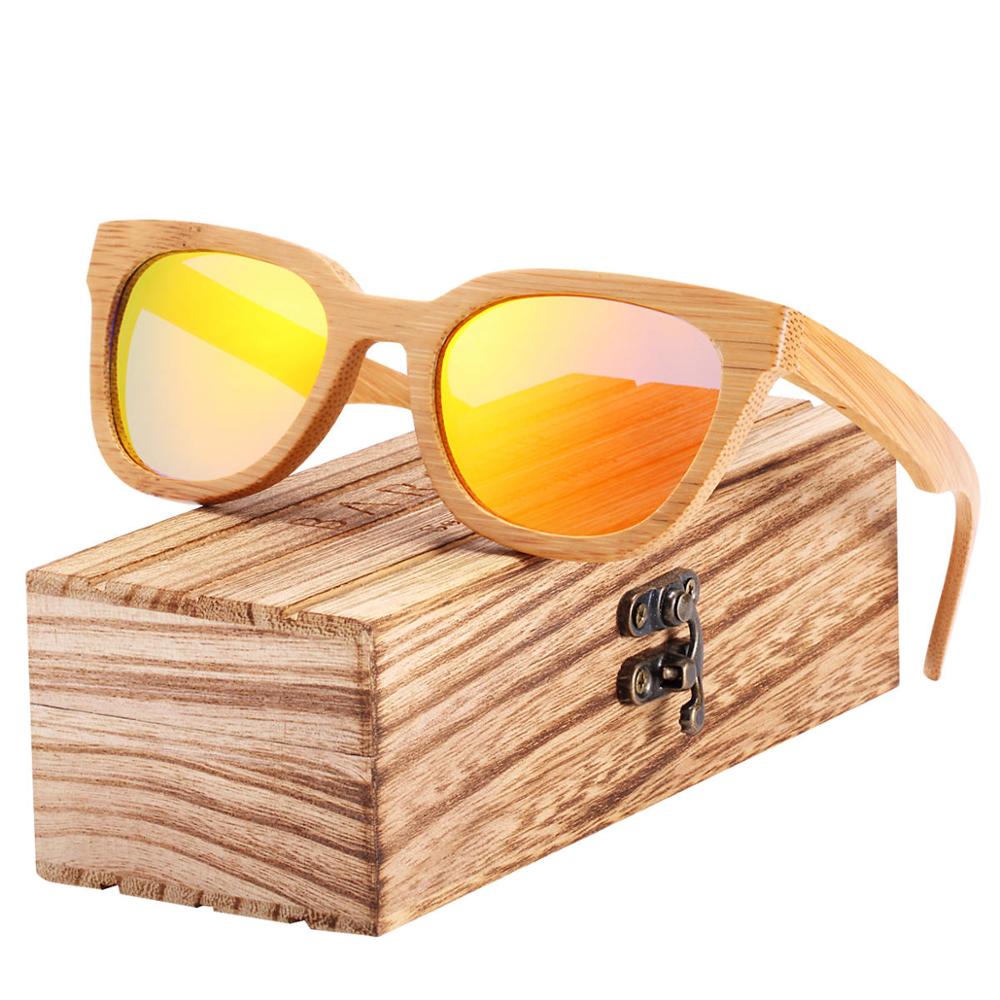 BARCUR New Bamboo Sun Glasses Men Wood Sunglasses Women Eyewear UV400 Protection Polarized Shades Best Gift - KiwisLove